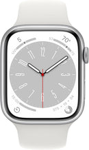 Apple Watch Series 8 GPS + Cellular 41mm Aluminum Silver Case + White Strap-1